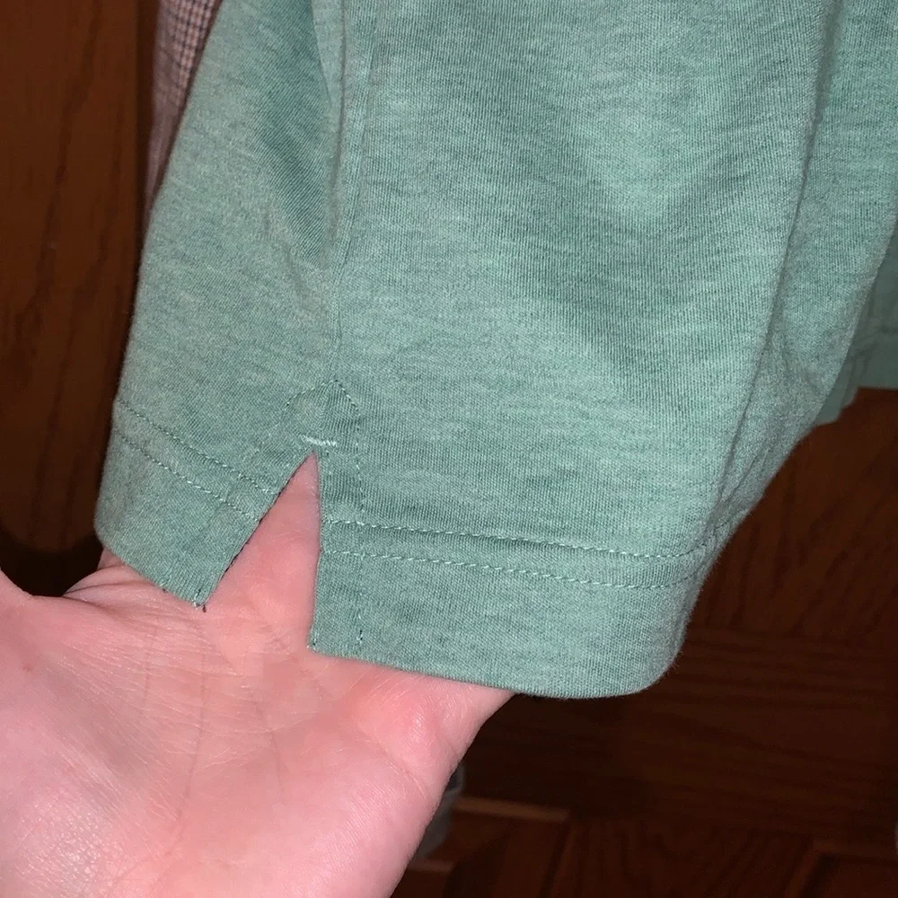 Banana Republic Luxury Touch Standard Fit Polo Shirt Two-Tone Green 100% Cotton